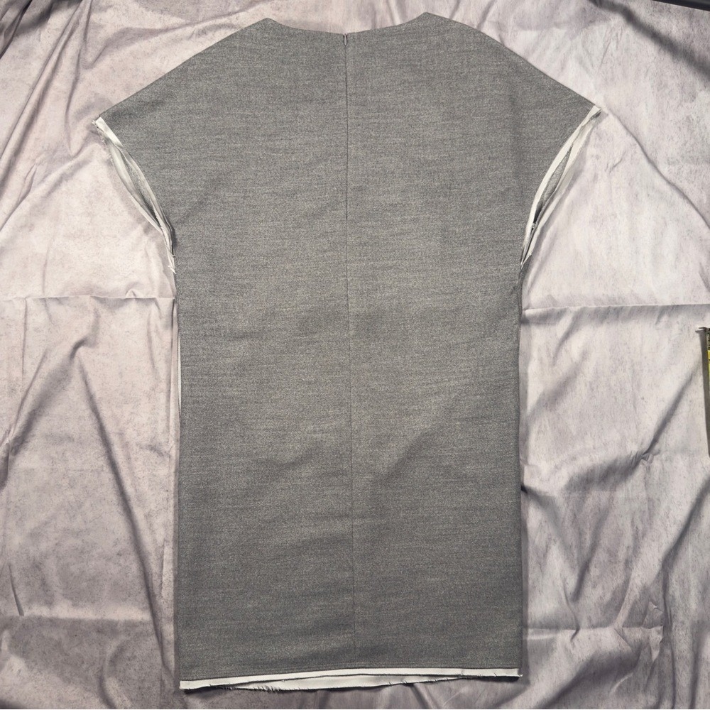 Blaque Label Small Grey Cap Sleeve Shift Dress with Pockets Heathered - Picture 3 of 11